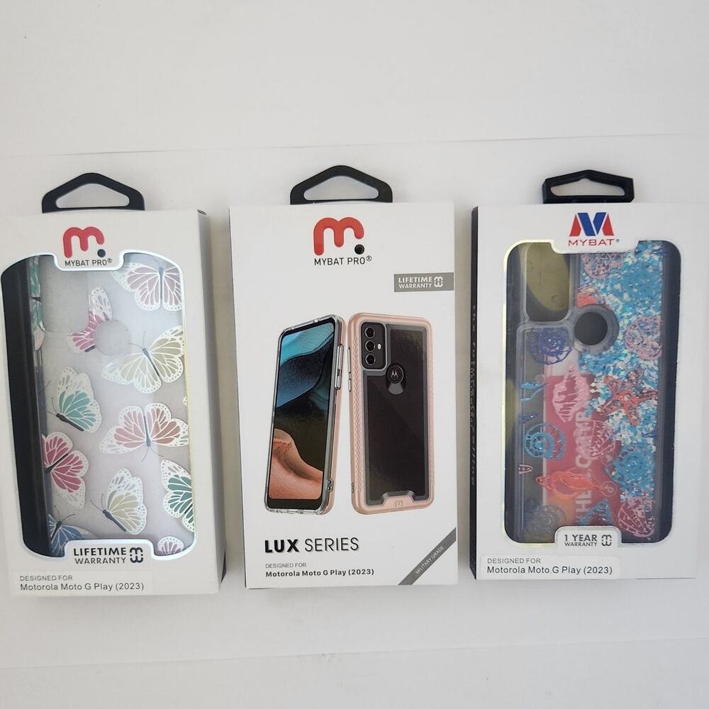 3 Motorola Moto G Play phone cases, NIB